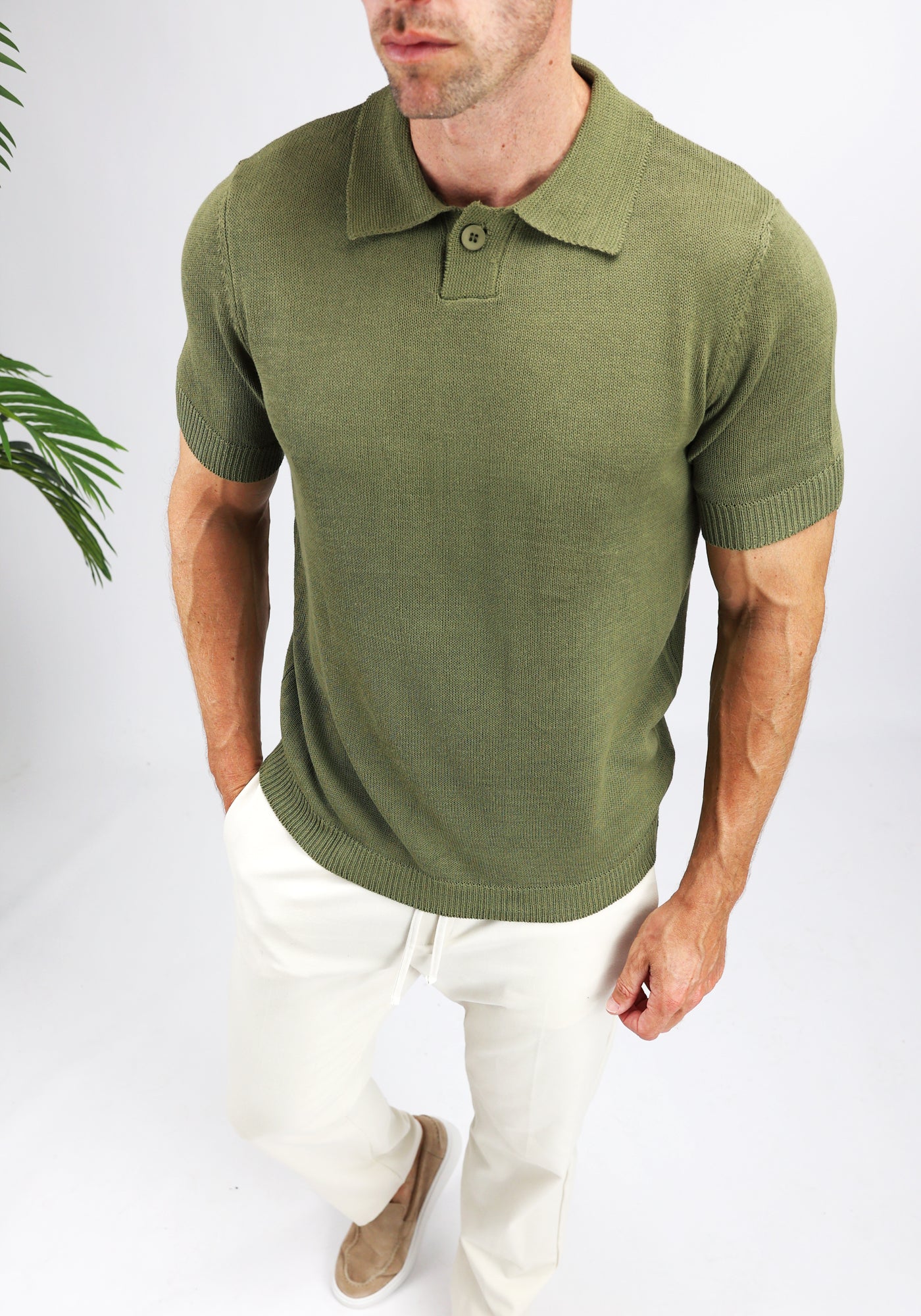 Cotton District TOGGLE POLO T-Shirts GREEN