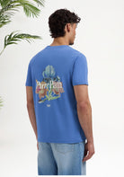 Cotton District Trio of Flowers T-shirt T-Shirts Faded Cobalt