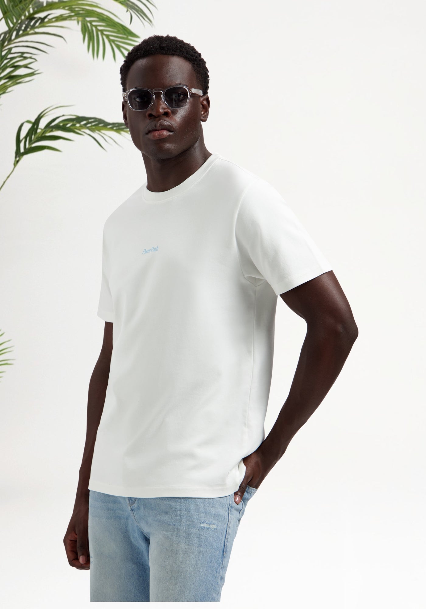 Cotton District Trio of Flowers T-shirt T-Shirts OFF WHITE