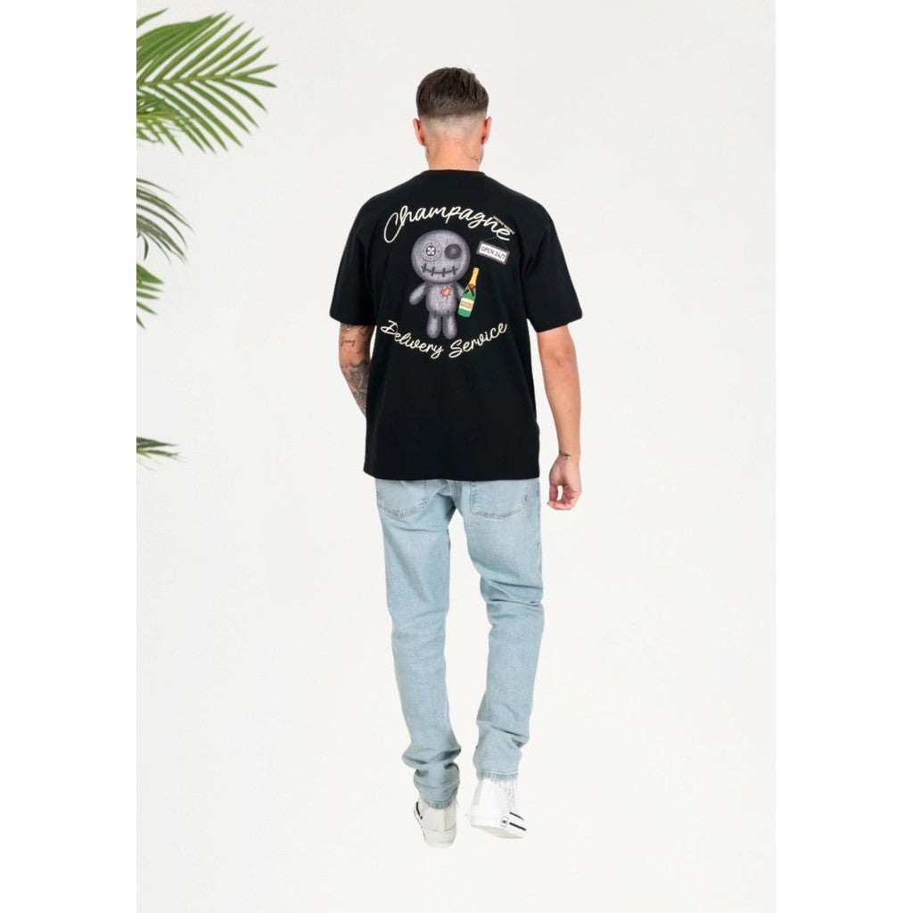 Cotton District WRONG FRIENDS TULSA T-SHIRT T-Shirts BLACK