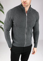 Cotton District ZIP VEST  DARK GREY